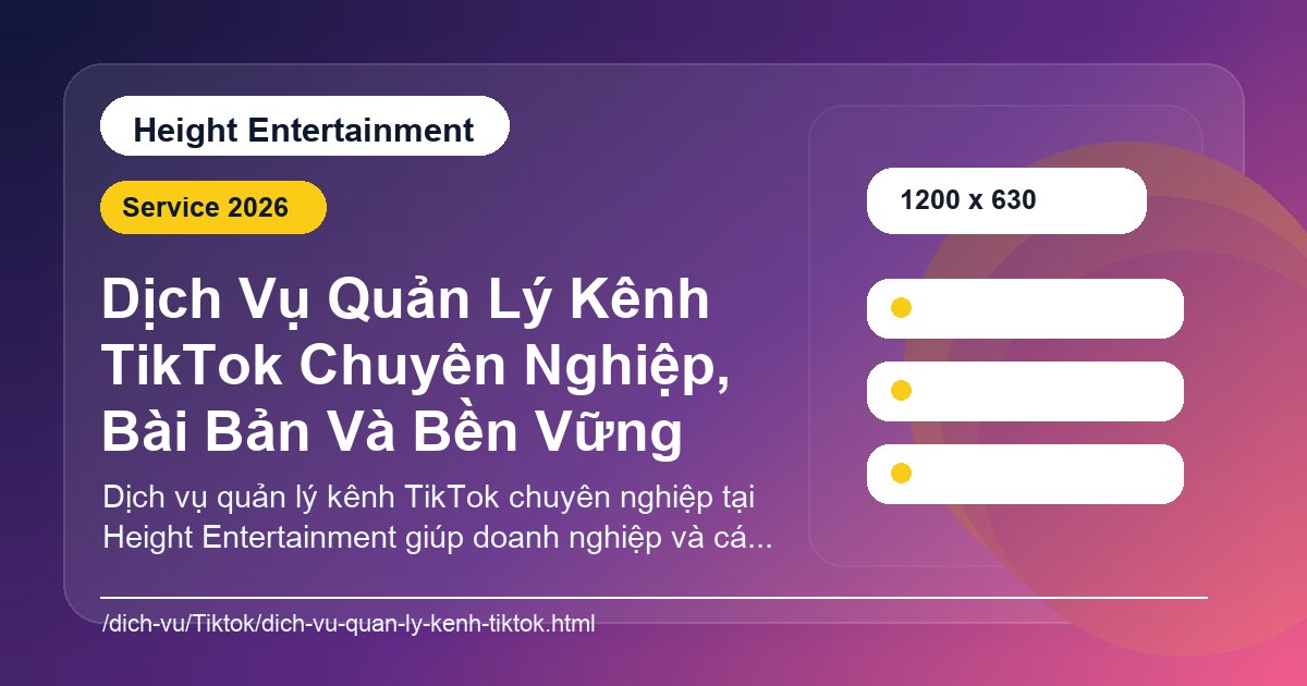 Minh họa dịch vụ TikTok và TikTok Shop theo phạm vi triển khai
