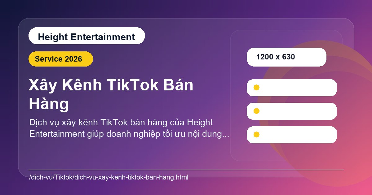 Minh họa dịch vụ TikTok và TikTok Shop theo phạm vi triển khai