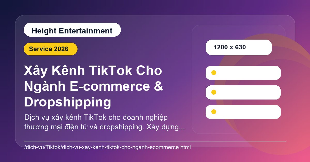 Minh họa dịch vụ TikTok và TikTok Shop theo phạm vi triển khai