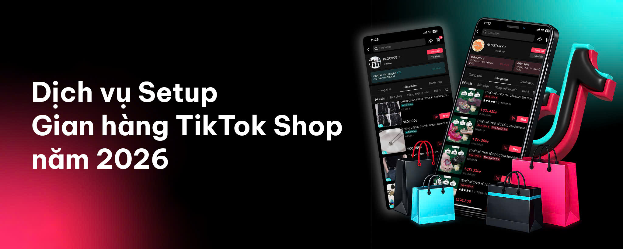 Minh họa setup gian hàng TikTok Shop năm 2026